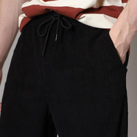 Men's Caudray Fabric Stylish Pants (Black, Pack of 1)